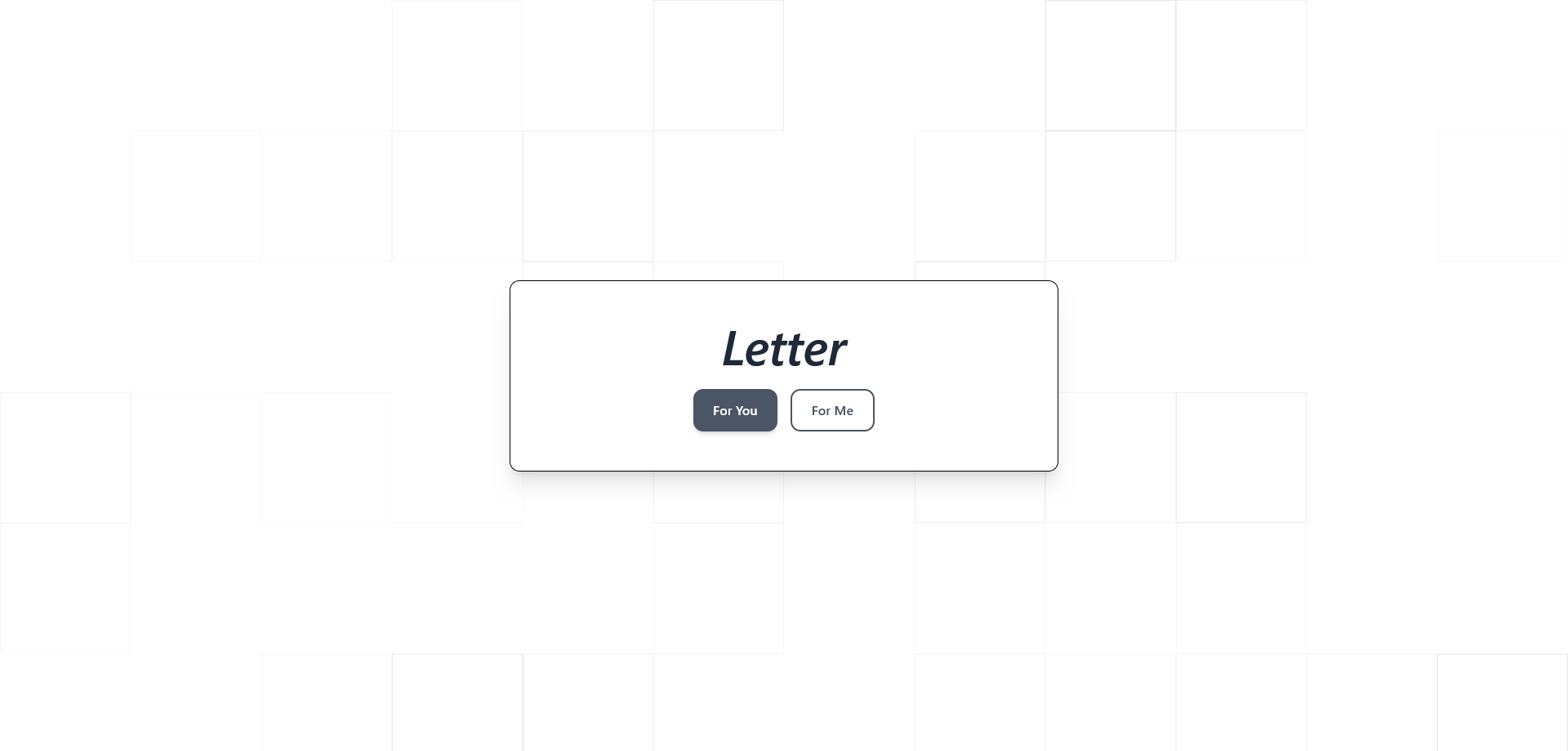 Letter For You For Me